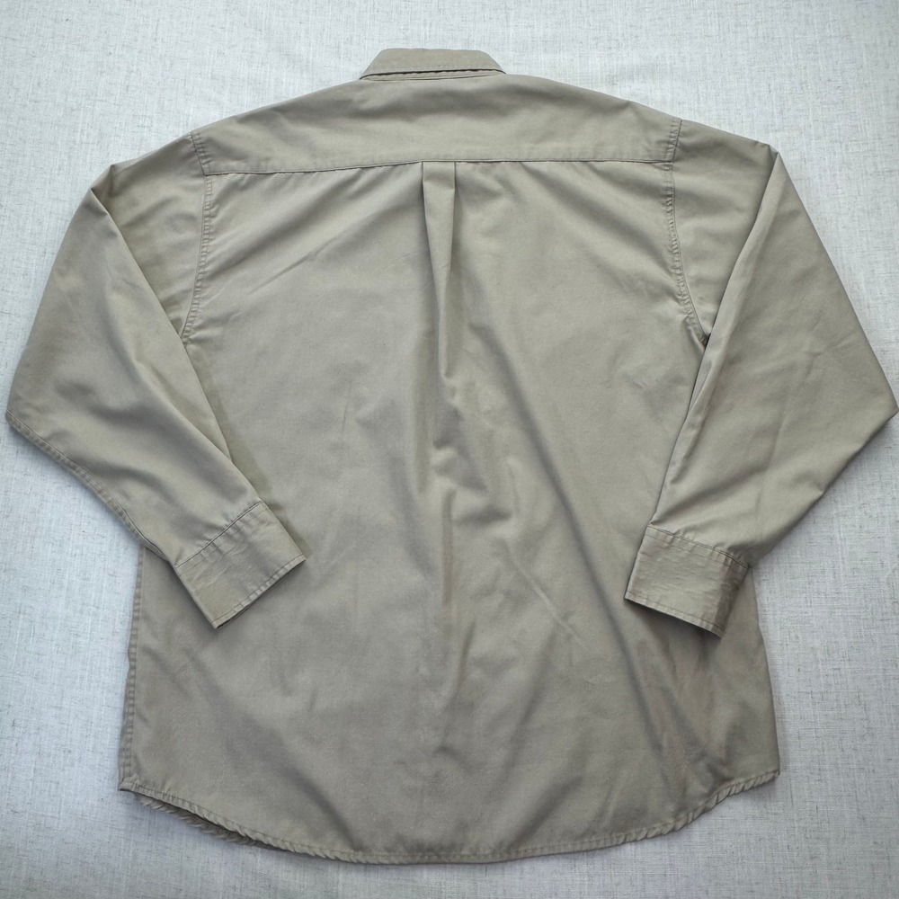 Racks & Reels Button Down Shirt Mens Large Tan Long Sleeve Utility Workwear - Picture 2 of 7